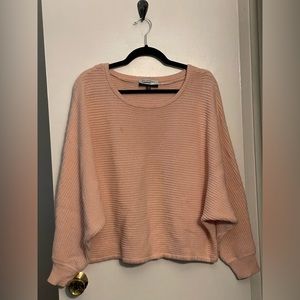 Blush Pink Cropped Bat-Winged ELOQUII Elements Sweater